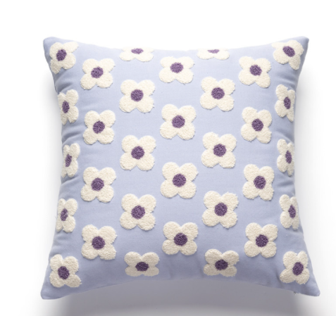 White Daisy Flower Pillow Cover