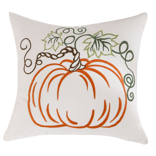 Pumpkin Embroidered Pillow Cover Fall Home Decor