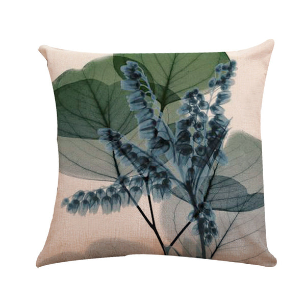 Modern Simple Sheer Flowers Pillow Cover