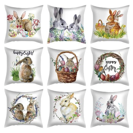 Floral Easter Pillow Cover