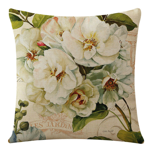 Vintage Rose Garden Pillow Cover