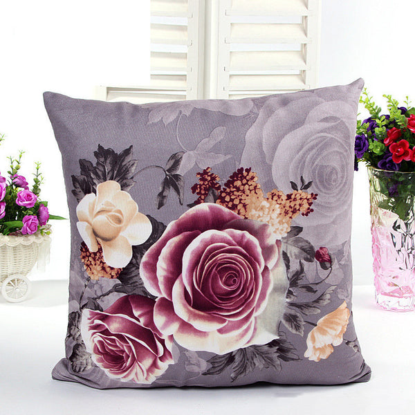 Classic Roses Throw Pillow Cover