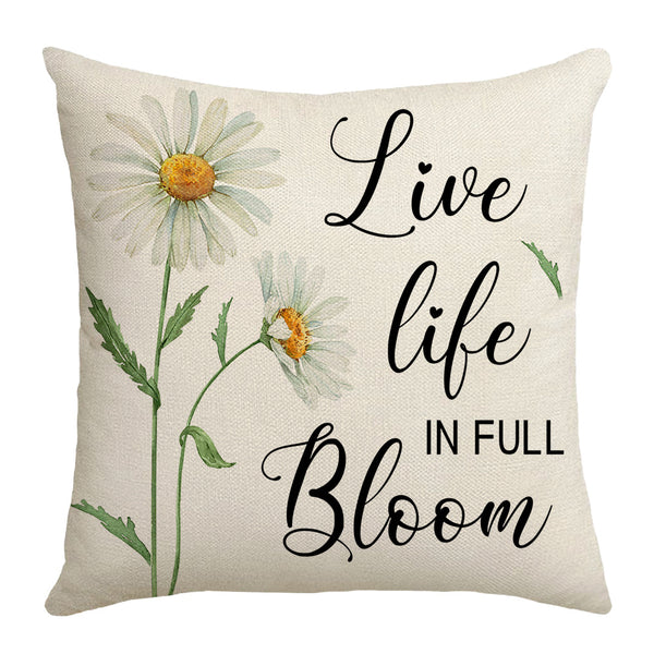 Daisies and Lavender Pillow Cover Home Decor