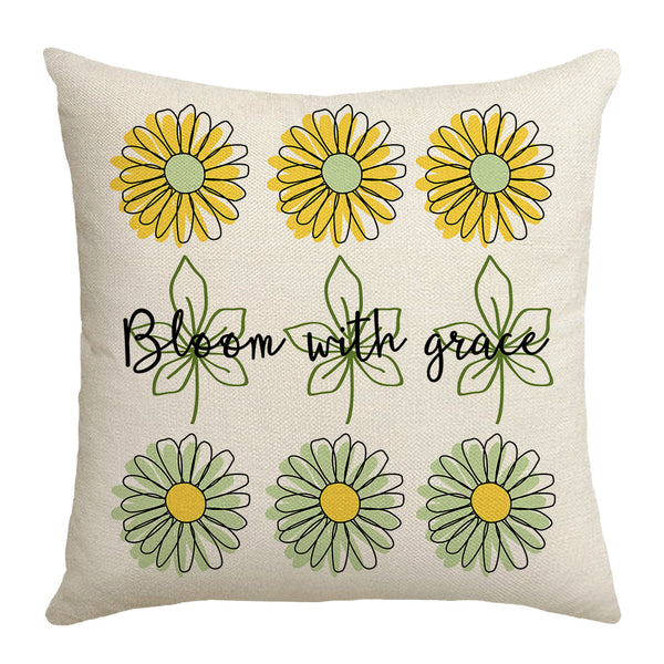 Daisies and Lavender Pillow Cover Home Decor