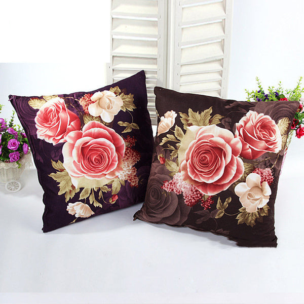 Classic Roses Throw Pillow Cover