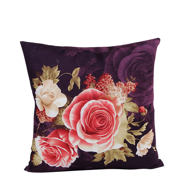 Classic Roses Throw Pillow Cover