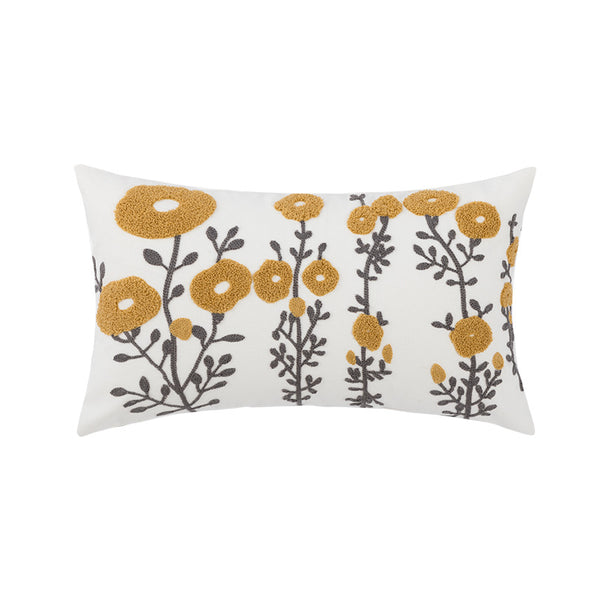 Sofa Pillow Cover Cotton Embroidered Lumbar and Square Mix and Match Floral and Nordic Collection