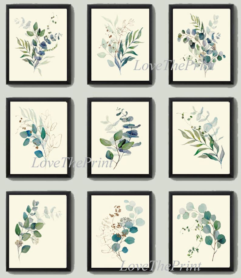 eucalyptus-botanical-prints-wall-art-set-of-9-beautiful-watercolor-ill-love-the-print for Free Printable Leaf Wall Art Eucalyptus Botanical Prints Wall Art Set of 9 Beautiful Watercolor Ill – Love the Print for Free Printable Leaf Wall Art