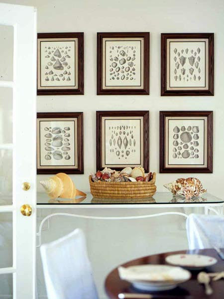 SHELL PRINT LAMARCK  Art Print 2 Beautiful Antique Cone Shells Sea Ocean Nature to Frame Home Decoration Wall Hanging