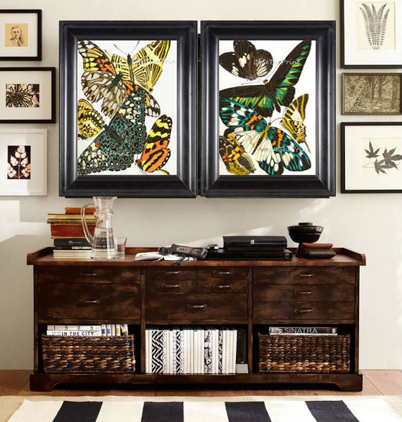 BEE PRINT  Botanical Art Print 23 Beautiful Antique Bees Yellow Colorful and Detailed Summer Garden Home Decor Nature