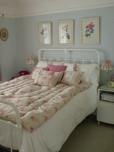 BOTANICAL PRINT HOUTTE  Art 134 Beautiful Large Pink Peach Blossom Rose Rosebud Garden Plant Living Room Bedroom Wall Room Decoration
