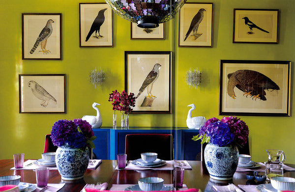 BIRD PRINT  Art B7 Beautiful Antique Greenfinch Bird Tree Branch Flower Decoration Wall Hanging Home Living Room Interior Design